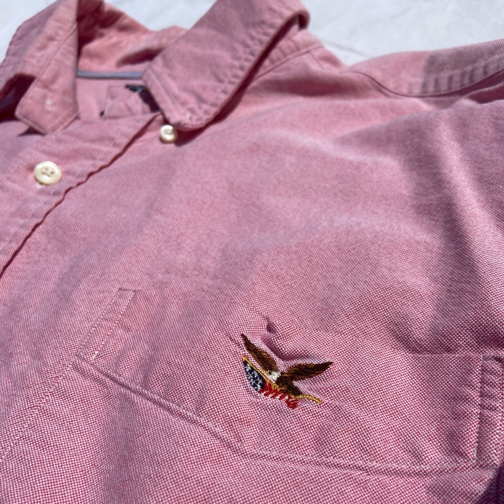 Vintage Salmon Oxford Shirt, American Living Eagle, XL, 100% Cotton